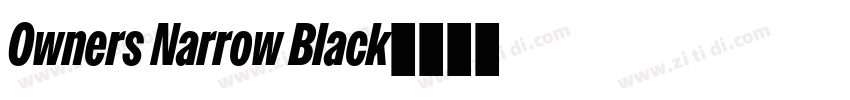 Owners Narrow Black字体转换